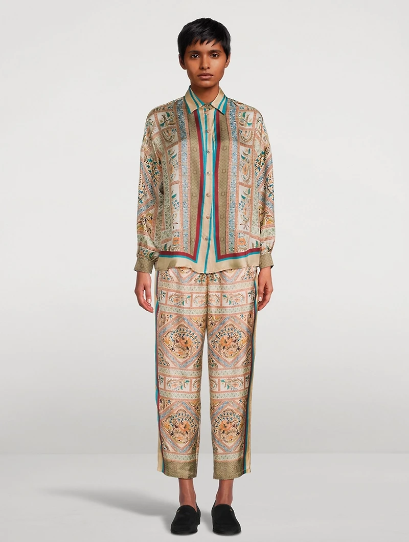 ALOE Printed Silk Shirt