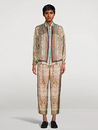 ALOE Printed Silk Shirt