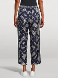 ALOE Printed Silk Trousers