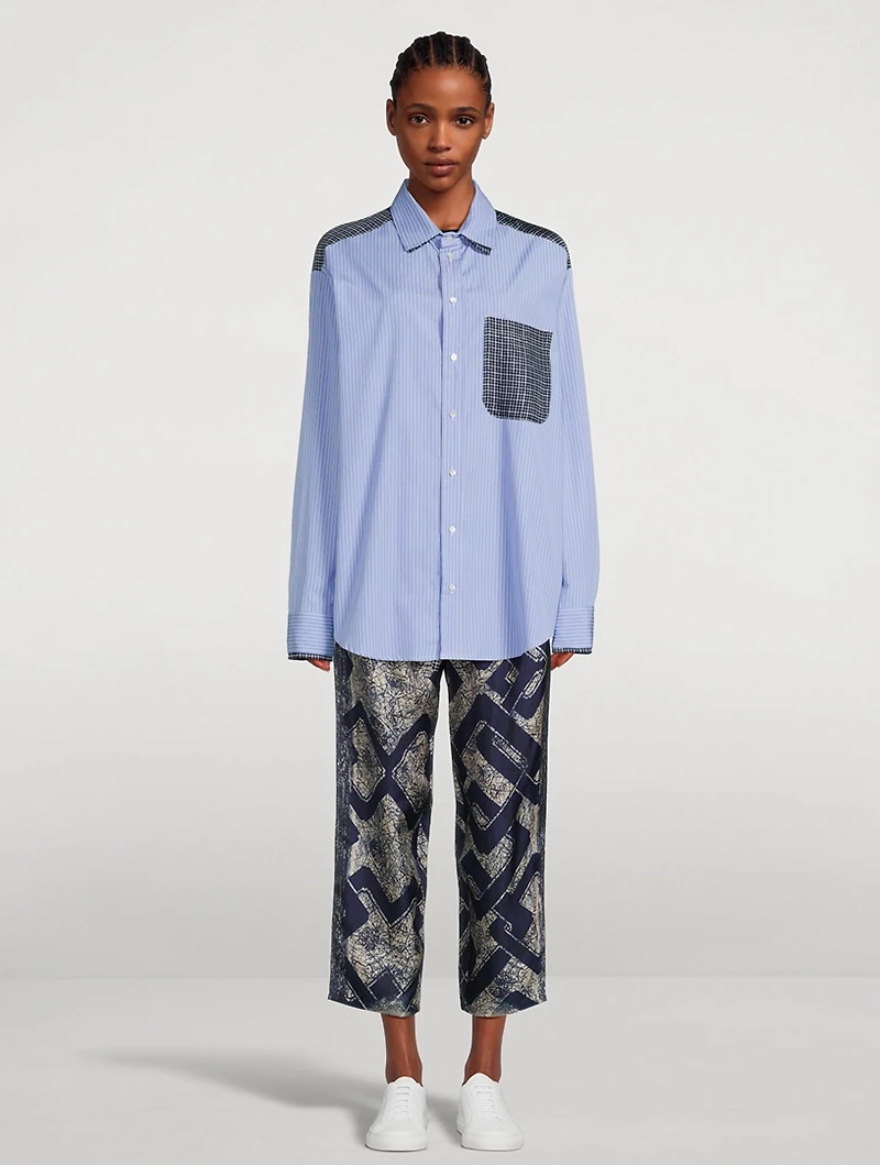 ALOE Printed Silk Trousers