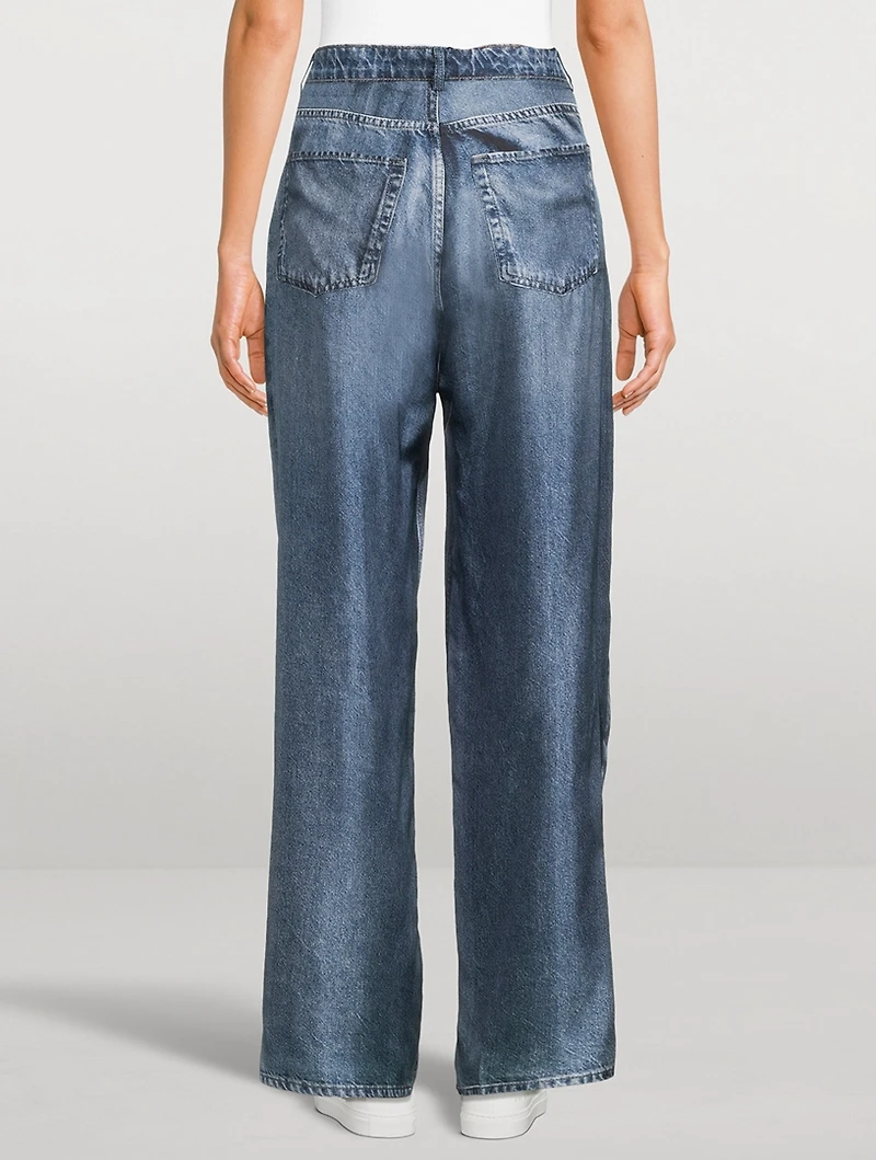 ALOE Trompe L'œil Silk Trousers