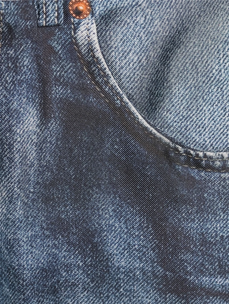 ALOE Trompe L'œil Silk Trousers