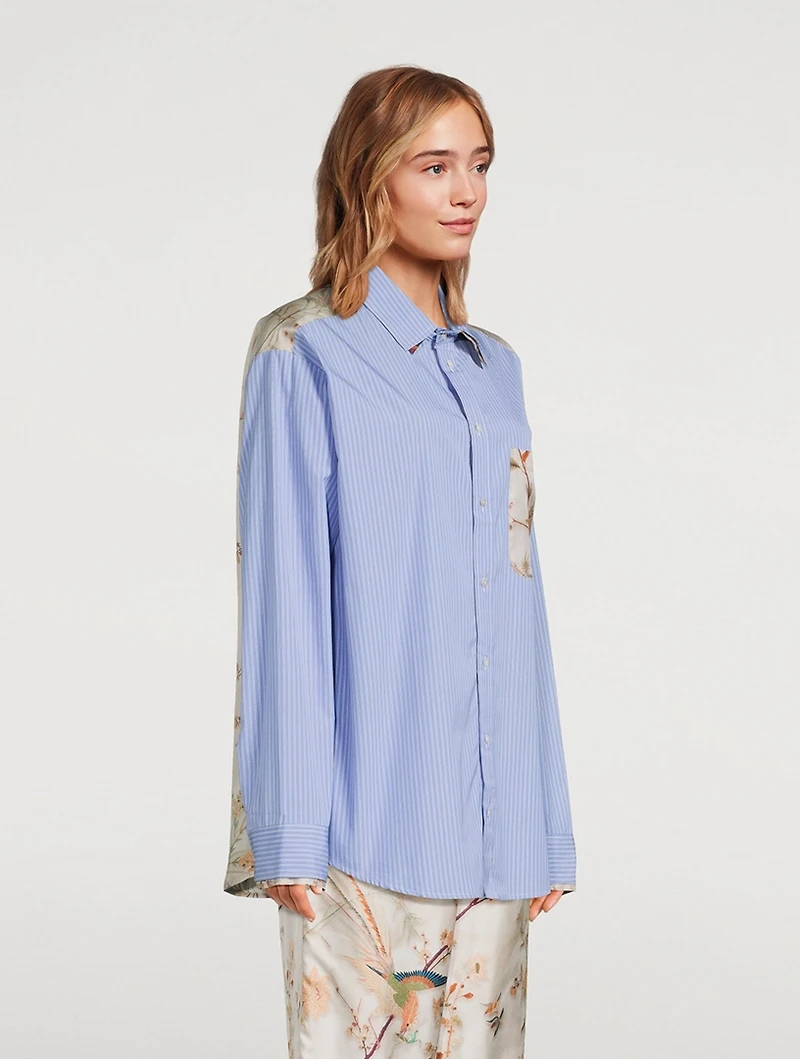 ALOTHO Shirt Stripe Print