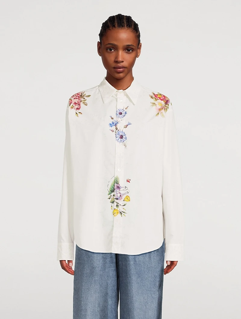 DIOMEDE Poplin Shirt Floral Print