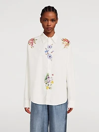 DIOMEDE Poplin Shirt Floral Print