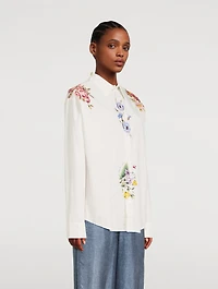 DIOMEDE Poplin Shirt Floral Print