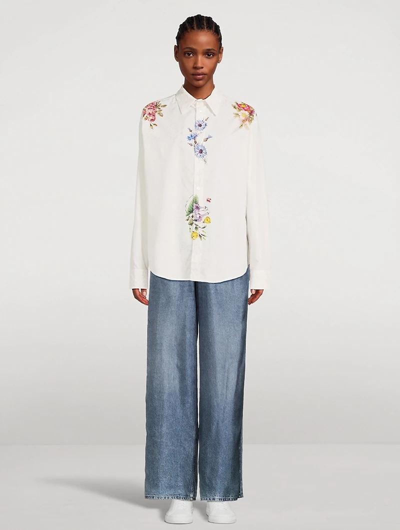 DIOMEDE Poplin Shirt Floral Print