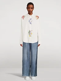 DIOMEDE Poplin Shirt Floral Print