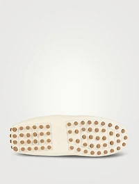 Gommino Ring-Embellished Leather Driving Shoes