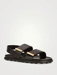 Leather Slingback Sandals