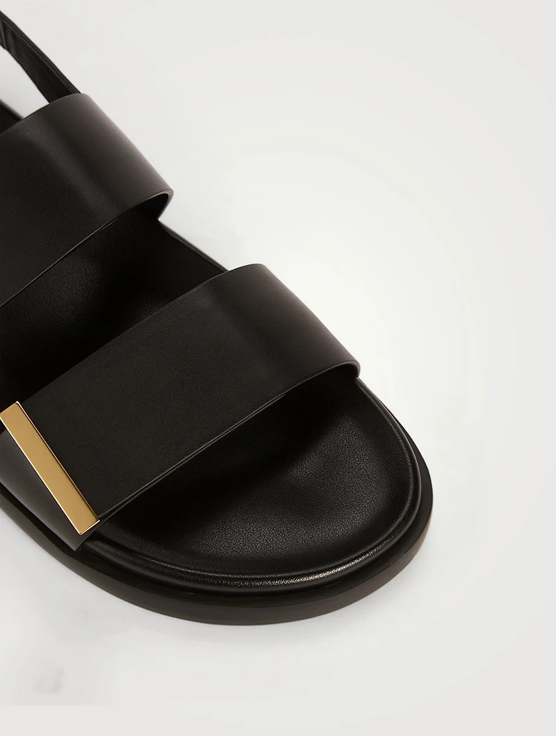 Leather Slingback Sandals