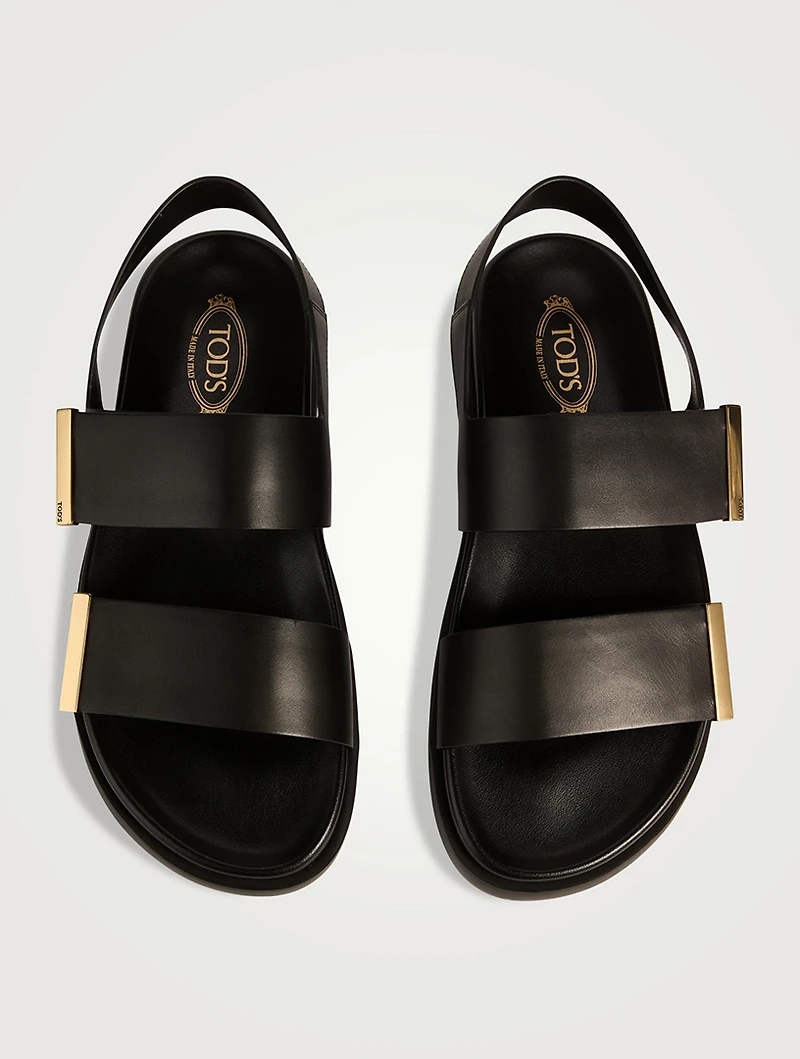 Leather Slingback Sandals