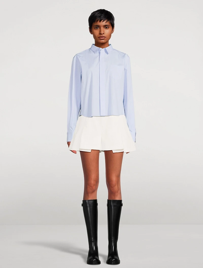 Ruffled Poplin Shirt