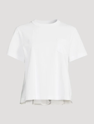 Jersey T-Shirt With Pleated Back