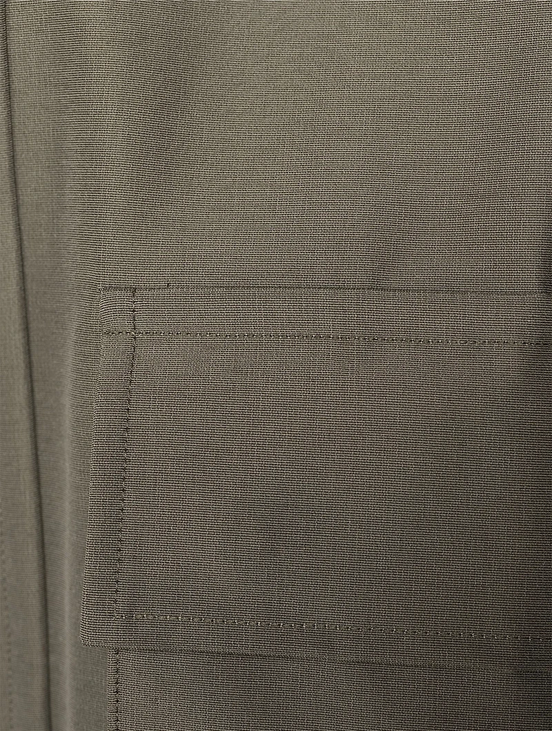 Mixed-Media Cropped Jacket