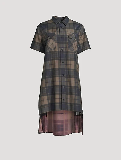 Shirt Dress Plaid Print