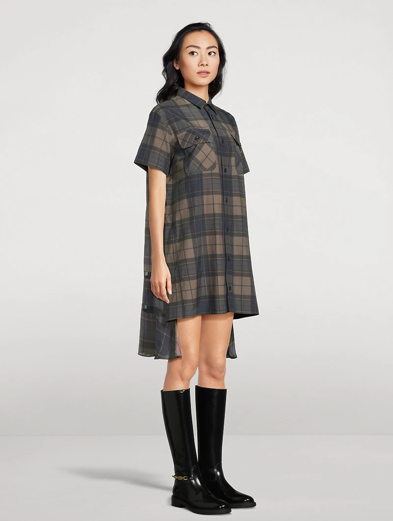 Shirt Dress Plaid Print