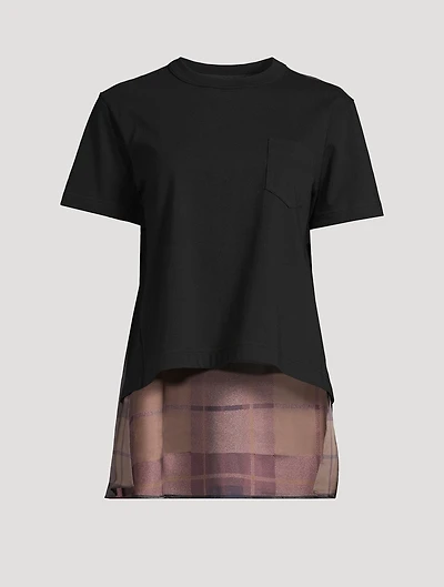 Jersey T-Shirt With Satin Back