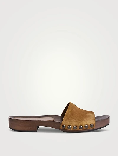 Suede Clogs
