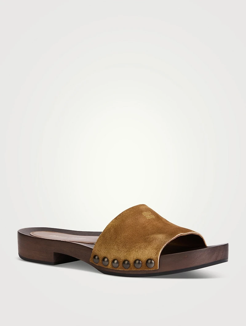 Suede Clogs
