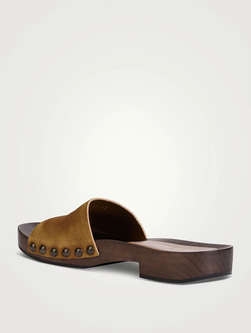Suede Clogs