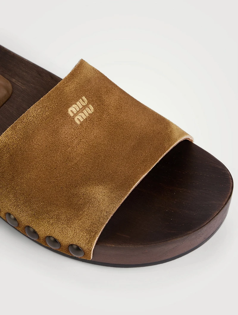 Suede Clogs