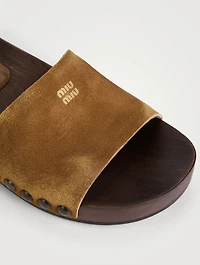 Suede Clogs
