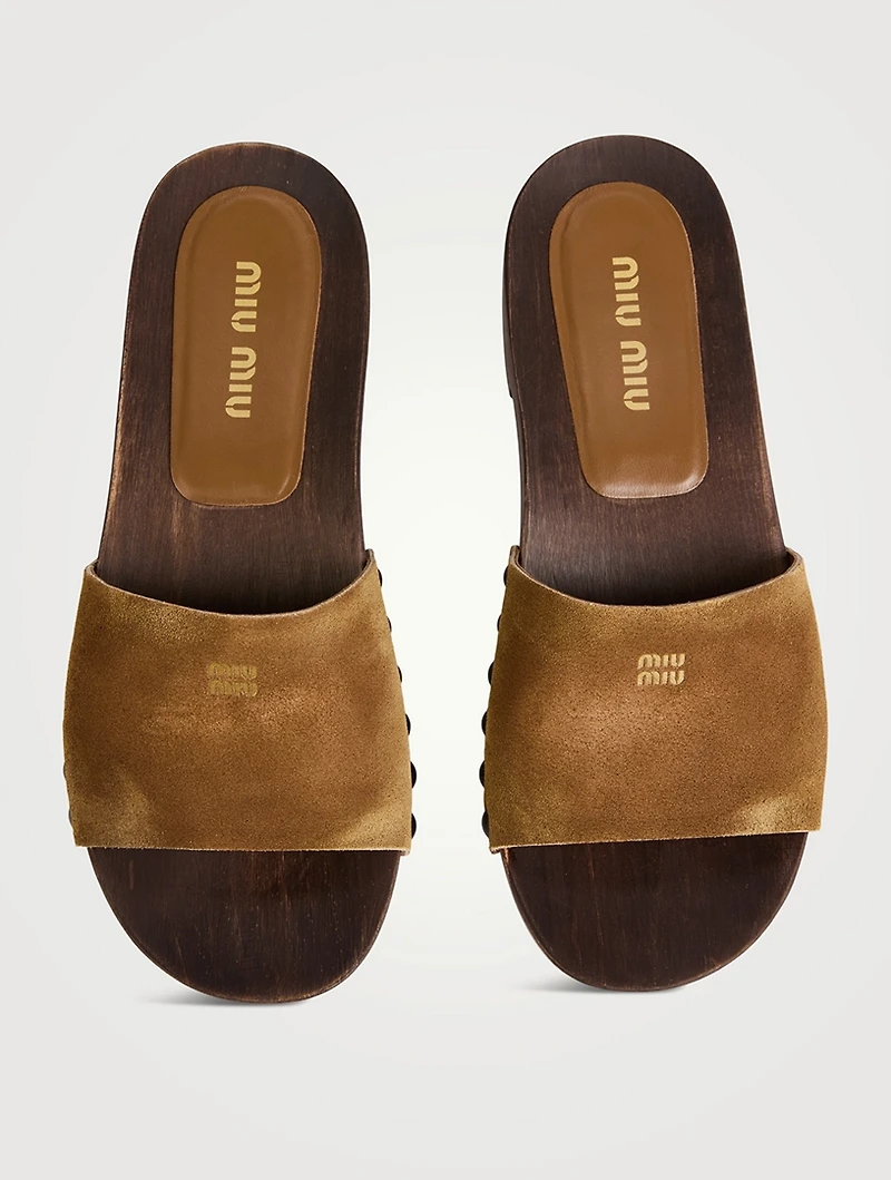 Suede Clogs