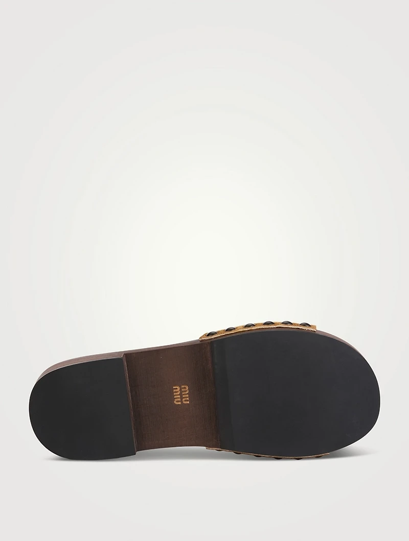 Suede Clogs