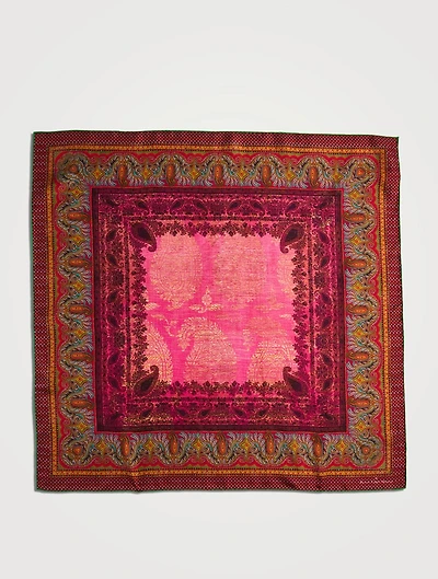 Silk Scarf In Paisley Print