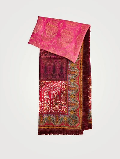 Silk Scarf In Paisley Print