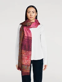 Silk Scarf In Paisley Print
