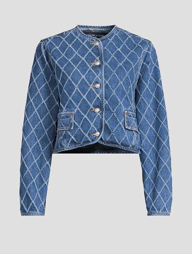 Nolita Denim Jacket Diamond Print