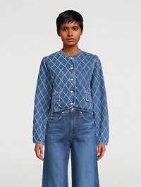 Nolita Denim Jacket Diamond Print