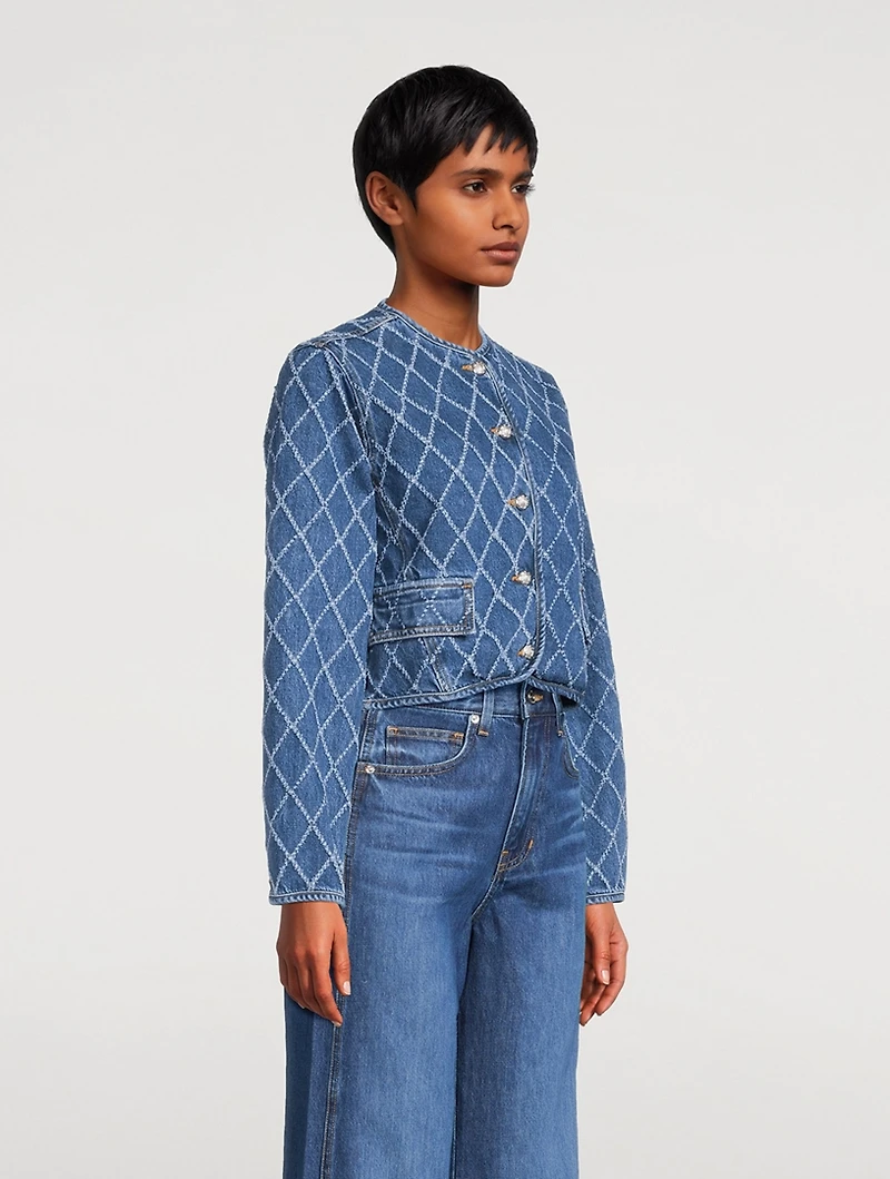 Nolita Denim Jacket Diamond Print