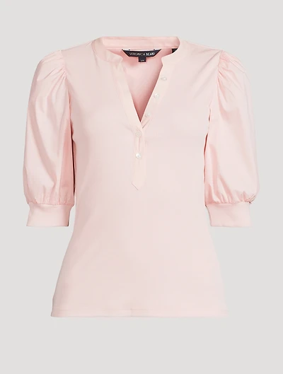 Coralee Puff-Sleeve T-Shirt