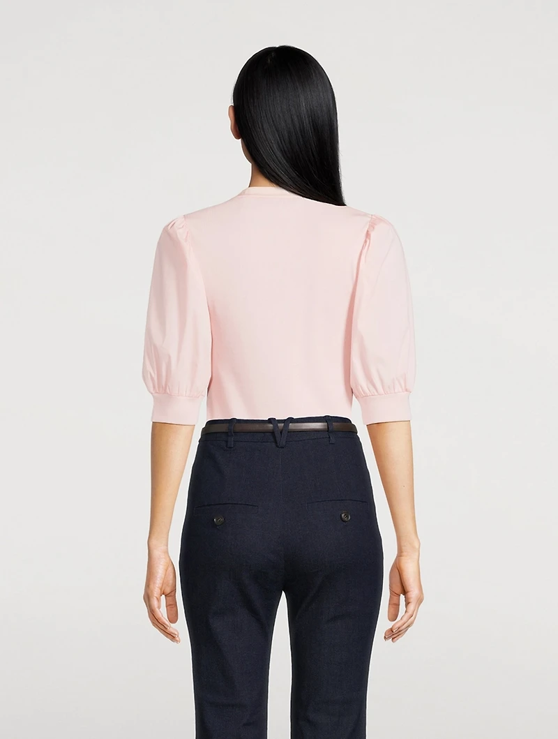 Coralee Puff-Sleeve T-Shirt