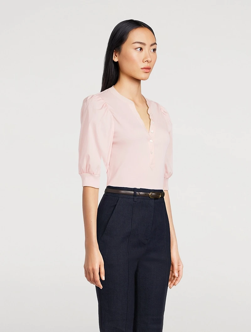 Coralee Puff-Sleeve T-Shirt