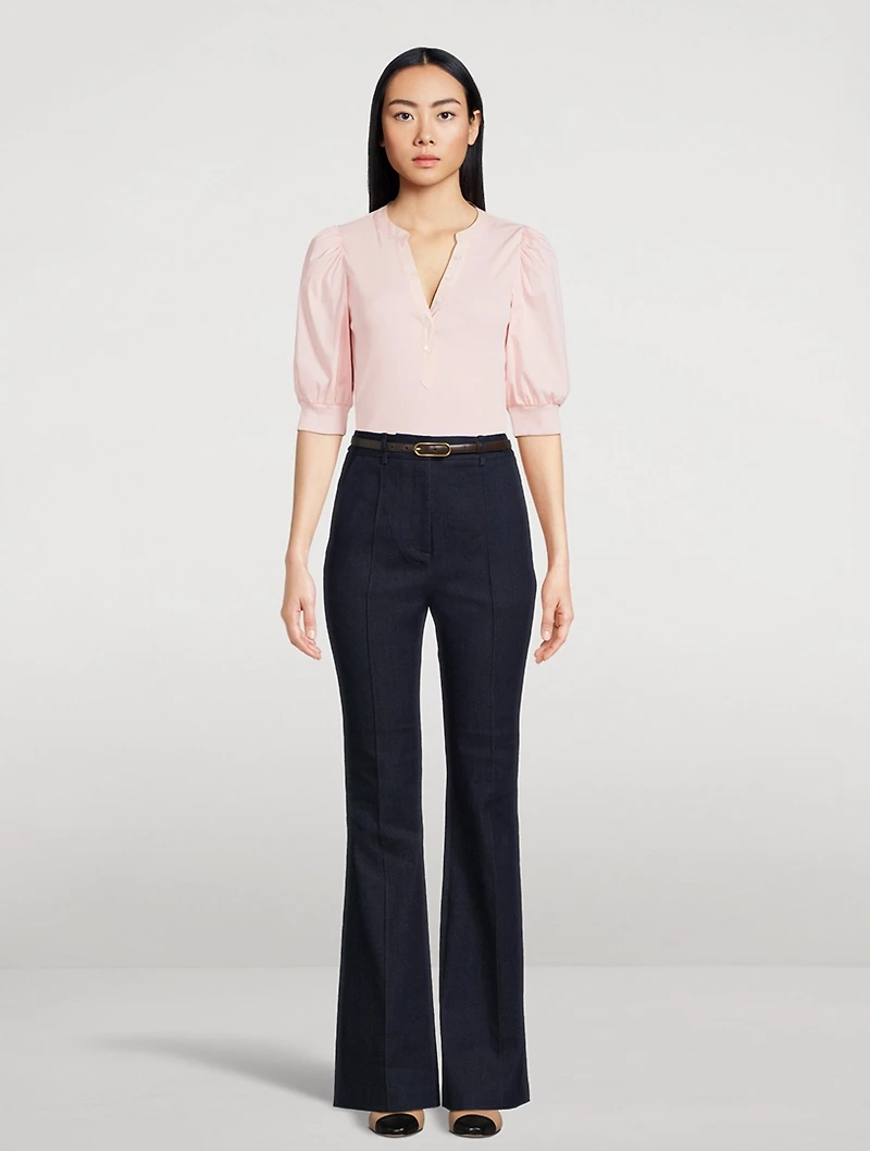 Coralee Puff-Sleeve T-Shirt