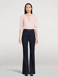Coralee Puff-Sleeve T-Shirt