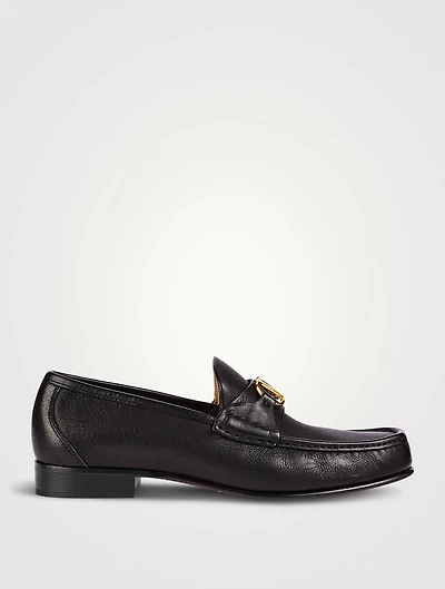 VLogo Signature Leather Loafers