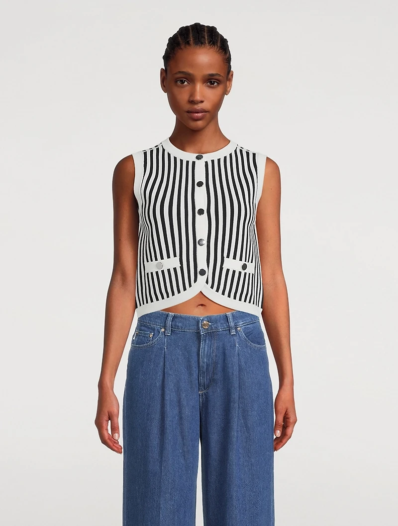 Leland Stripe Jacquard Vest