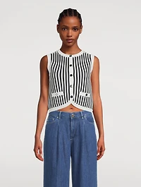 Leland Stripe Jacquard Vest