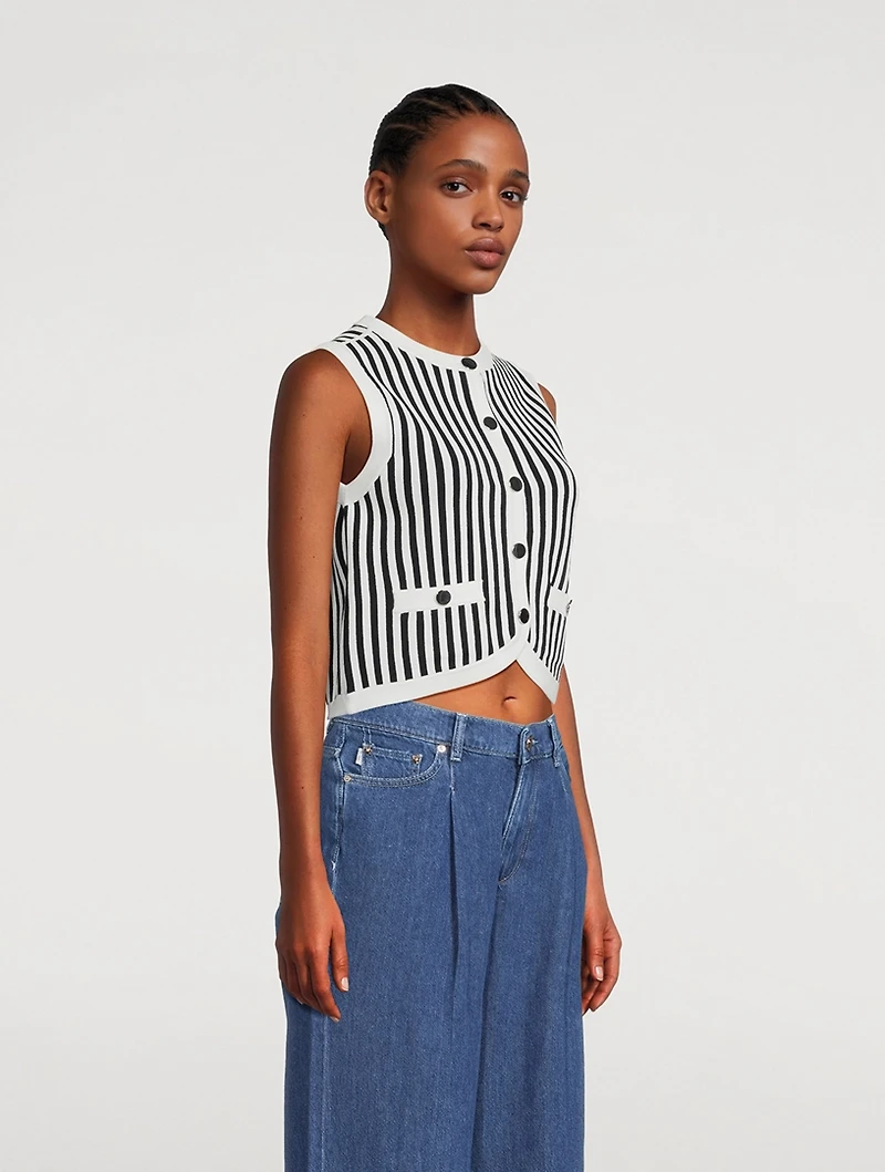 Leland Stripe Jacquard Vest