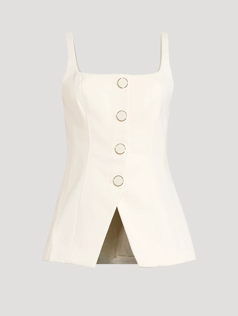 Liana Button-Front Top