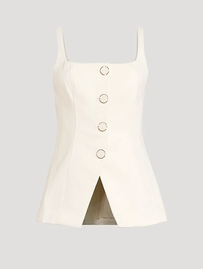 Liana Button-Front Top