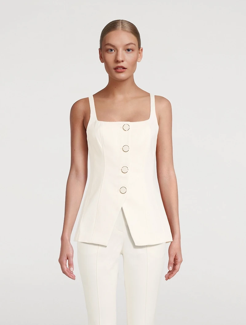 Liana Button-Front Top