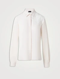 Long-Sleeve Shirt With 3D Anemone Appliqué