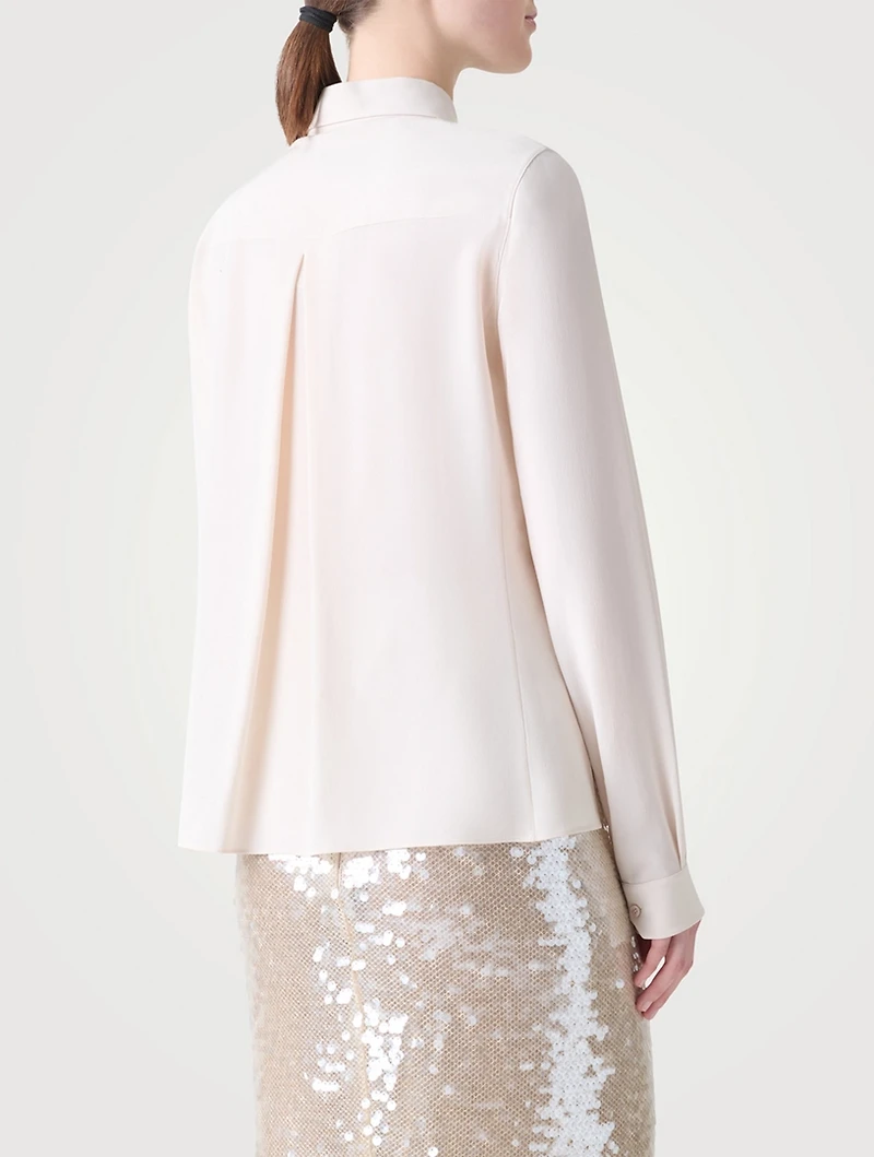 Long-Sleeve Shirt With 3D Anemone Appliqué