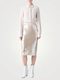 Long-Sleeve Shirt With 3D Anemone Appliqué